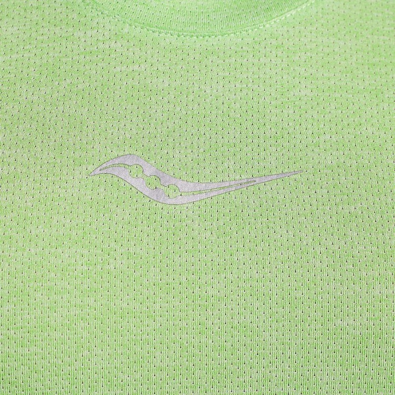 Men's Saucony Stopwatch Graphic Singlet Tank Top Green | SG S63841-K35