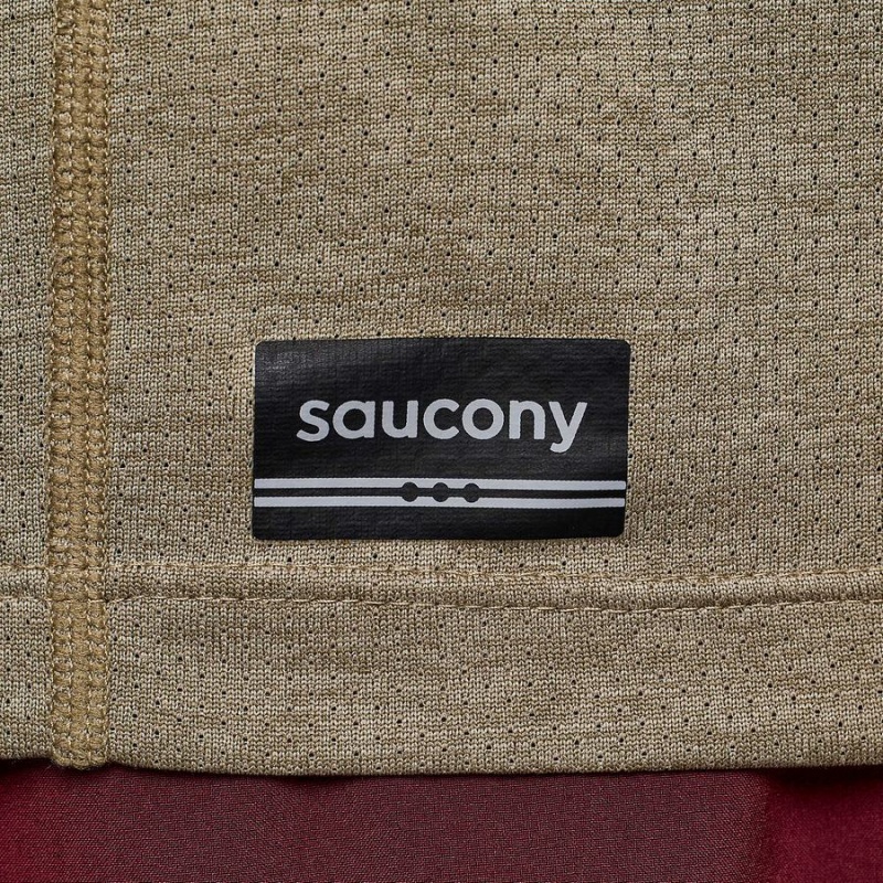 Men's Saucony Stopwatch Short Sleeve T Shirts Coffee | SG S72910-U98