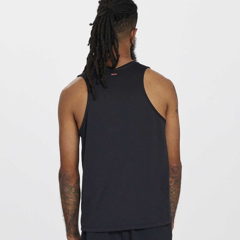 Men's Saucony Stopwatch Singlet Tank Top Black | SG S38261-L59