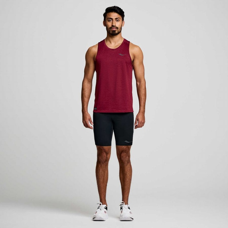 Men's Saucony Stopwatch Singlet Tank Top Red | SG S86901-E78