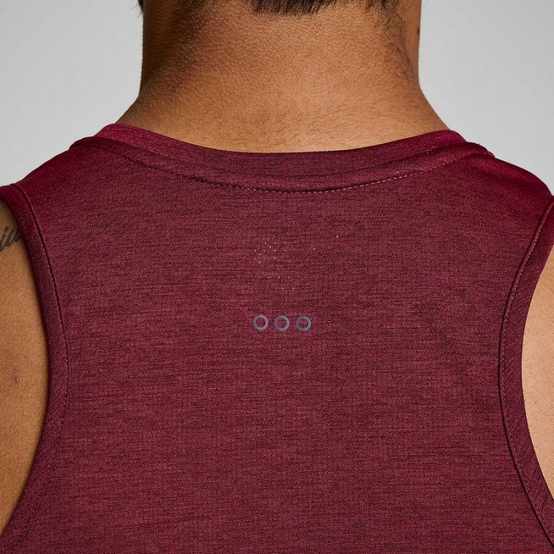 Men's Saucony Stopwatch Singlet Tank Top Red | SG S86901-E78