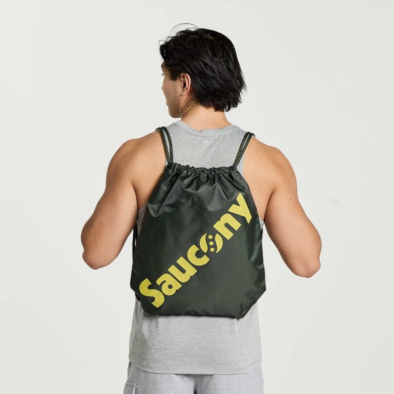 Men\'s Saucony String Bags Dark Green | SG S17682-T24