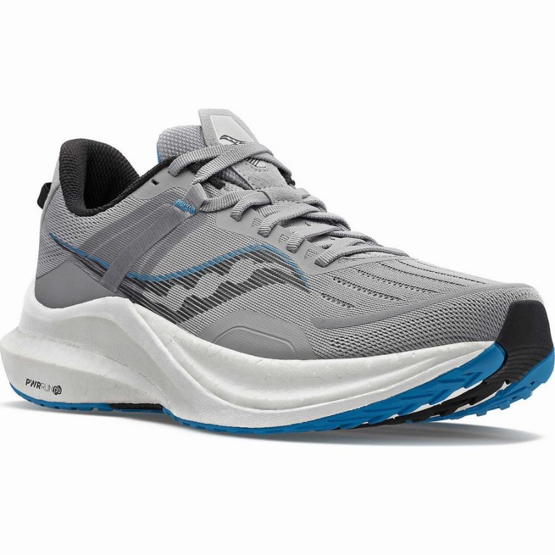 Men's Saucony Tempus Running Shoes Grey / Blue | SG S23576-D23