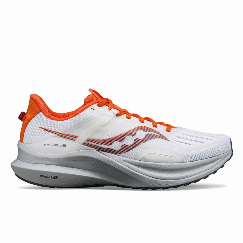 Men\'s Saucony Tempus Running Shoes White | SG S05762-Y62