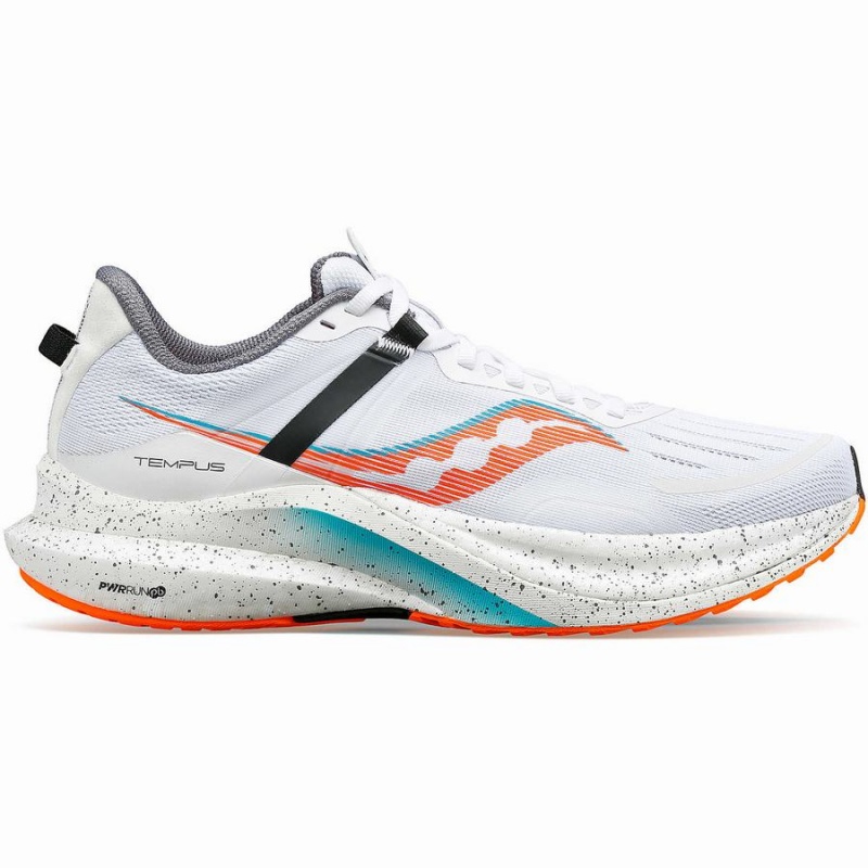 Men\'s Saucony Tempus Running Shoes White | SG S14657-P93