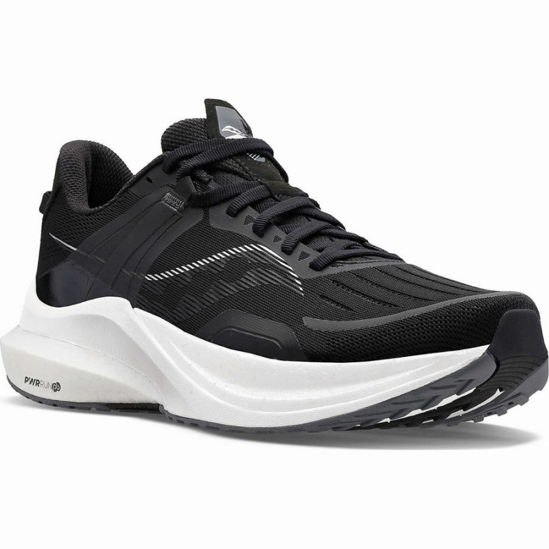 Men's Saucony Tempus Wide Running Shoes Black | SG S86437-V75