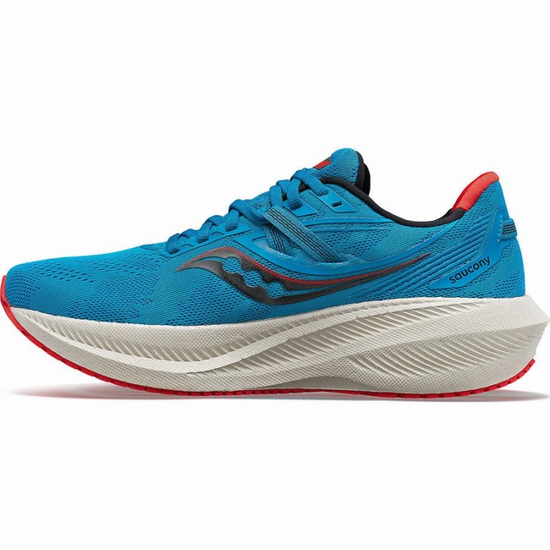 Men's Saucony Triumph 20 Running Shoes Blue | SG S63215-F02