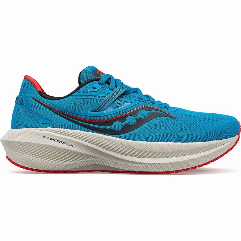 Men\'s Saucony Triumph 20 Running Shoes Blue | SG S63215-F02