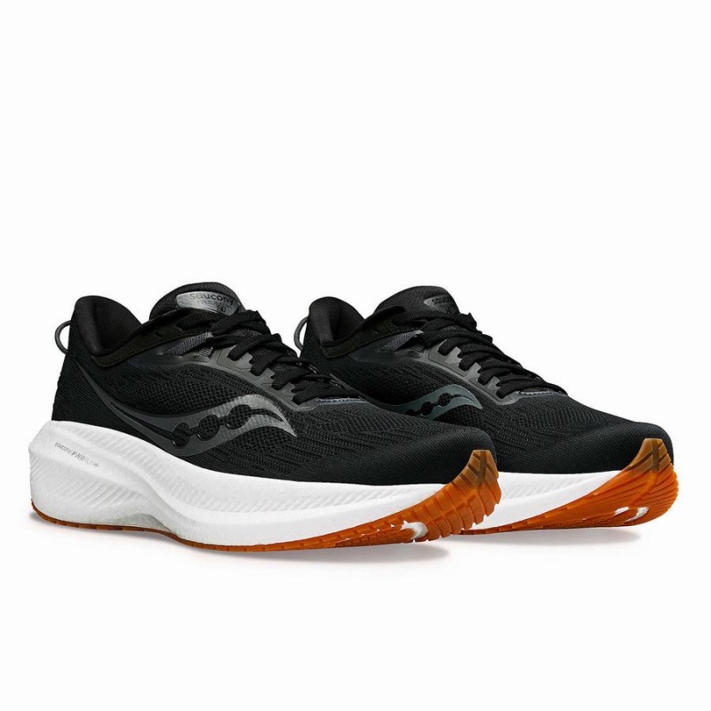 Men's Saucony Triumph 21 Running Shoes Black | SG S87094-G57