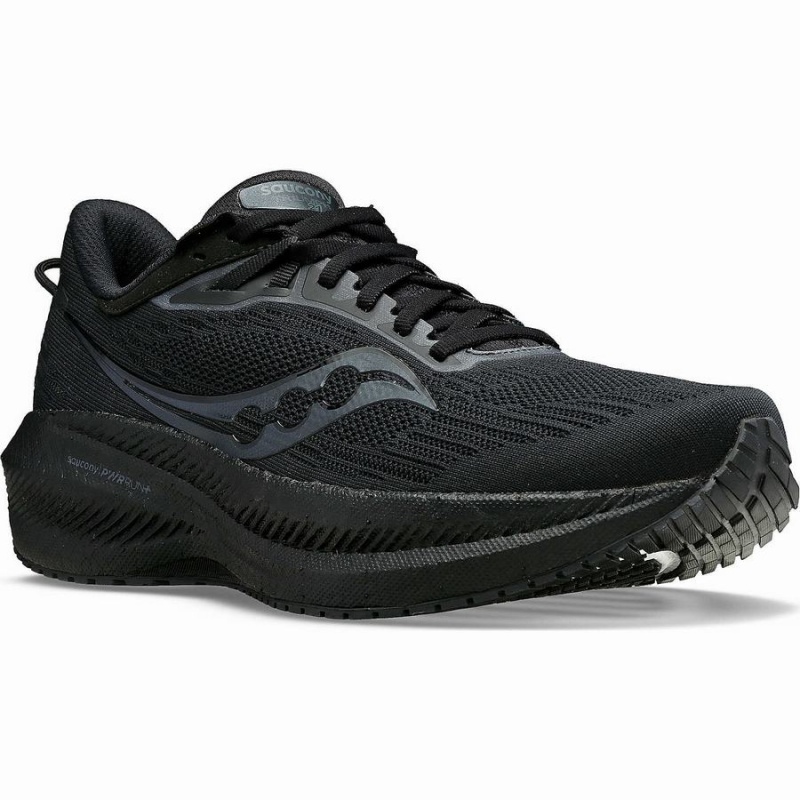 Men's Saucony Triumph 21 Running Shoes Black | SG S89761-M93