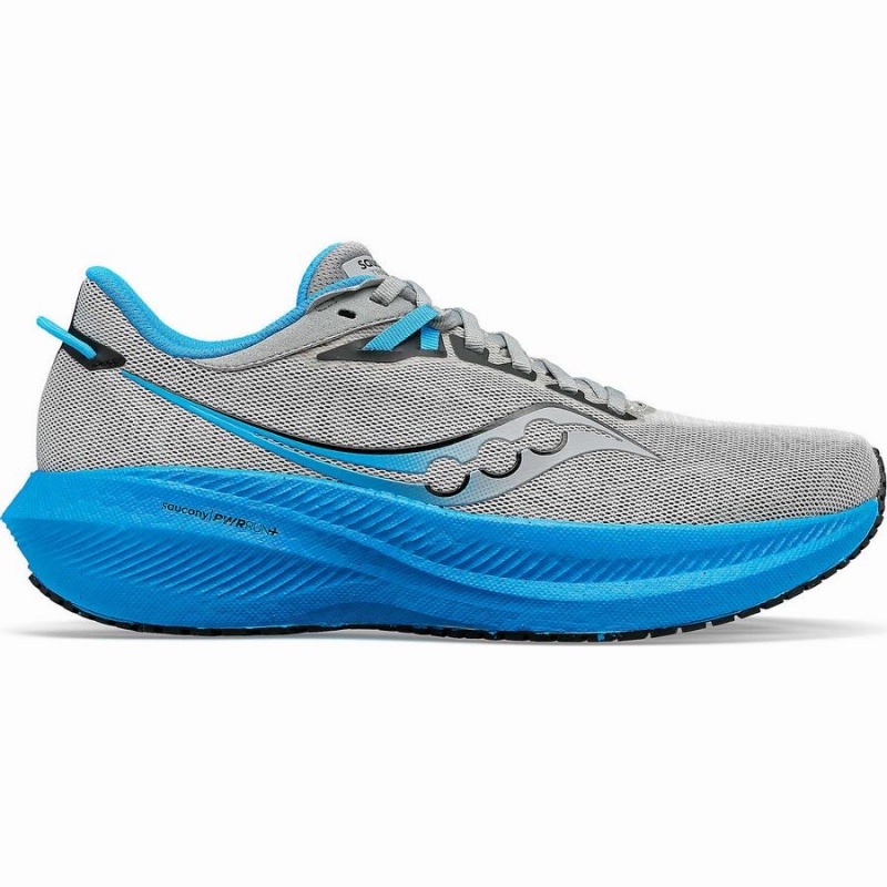 Men\'s Saucony Triumph 21 Running Shoes Bule Silver | SG S14590-F24