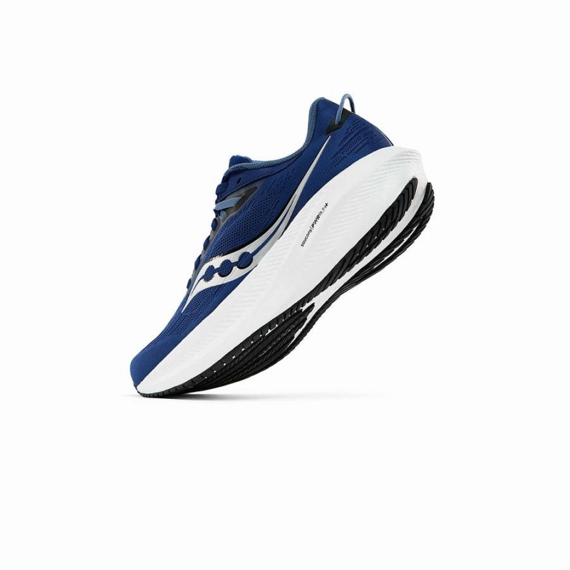 Men's Saucony Triumph 21 Running Shoes Indigo / Black | SG S35427-H06