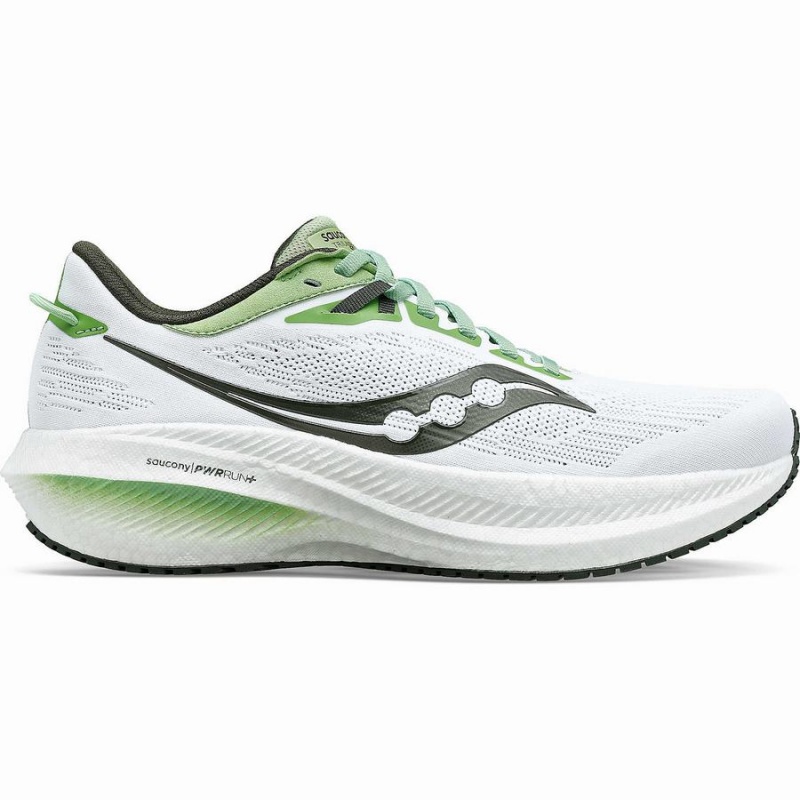 Men\'s Saucony Triumph 21 Running Shoes White | SG S16839-V62