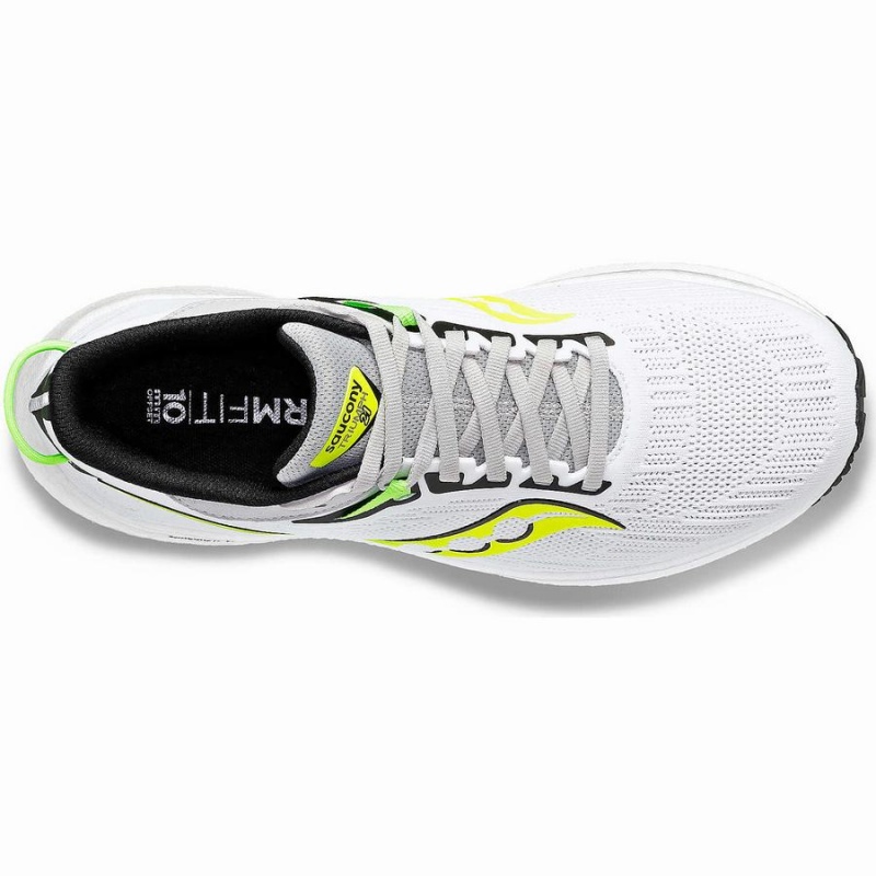 Men's Saucony Triumph 21 Running Shoes White / Green | SG S10946-B69