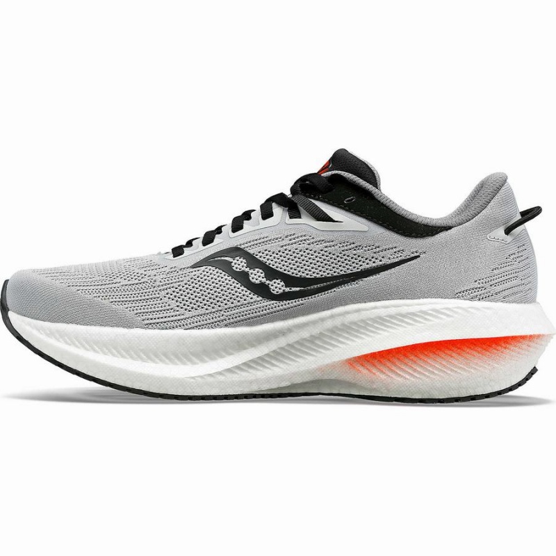 Men's Saucony Triumph 21 Wide Running Shoes Grey / Black | SG S27640-D27