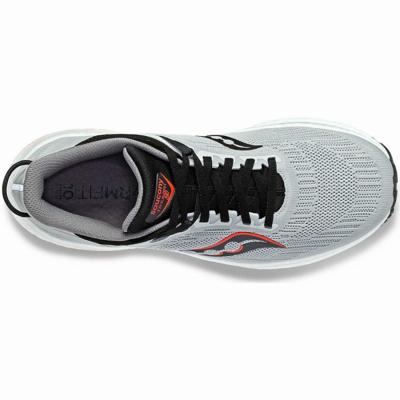 Men's Saucony Triumph 21 Wide Running Shoes Grey / Black | SG S27640-D27