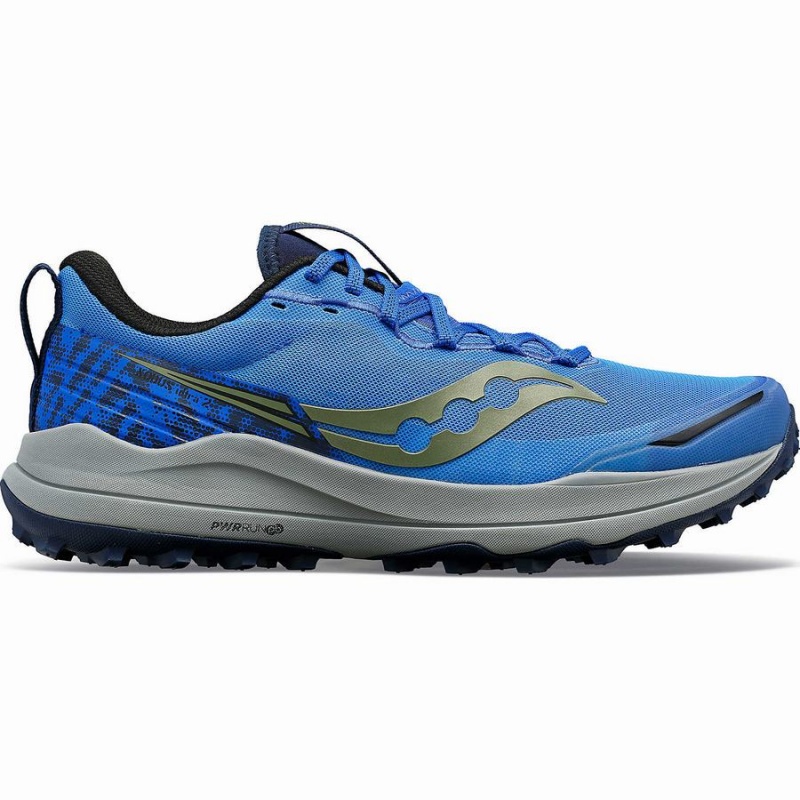 Men\'s Saucony Xodus Ultra 2 Trail Running Shoes Blue / Navy | SG S02719-G97