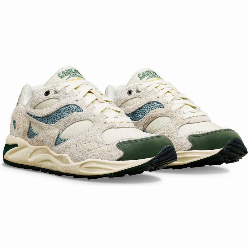 Men's Saucony x Colour Plus Grid Shadow 2 Sneakers Beige / Green | SG S76924-Y26