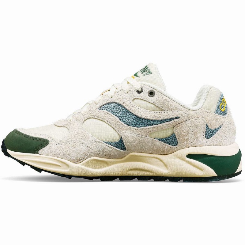 Men's Saucony x Colour Plus Grid Shadow 2 Sneakers Beige / Green | SG S76924-Y26