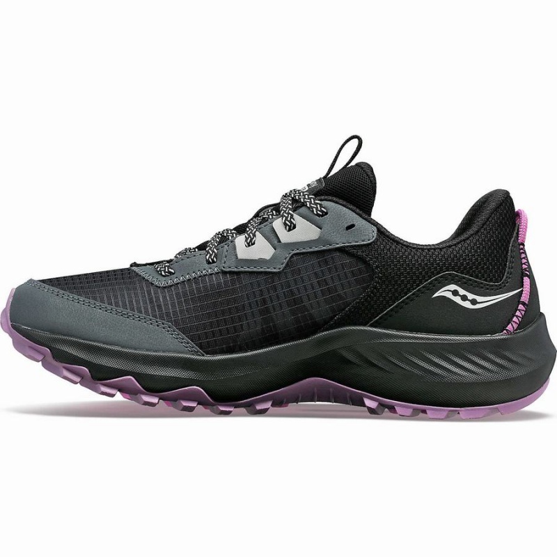 Women's Saucony Aura TR GTX Trail Running Shoes Grey / Black | SG S76013-P90