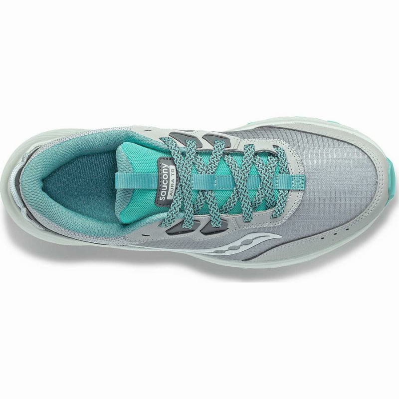 Women's Saucony Aura TR Running Shoes Grey / Turquoise | SG S40851-B94