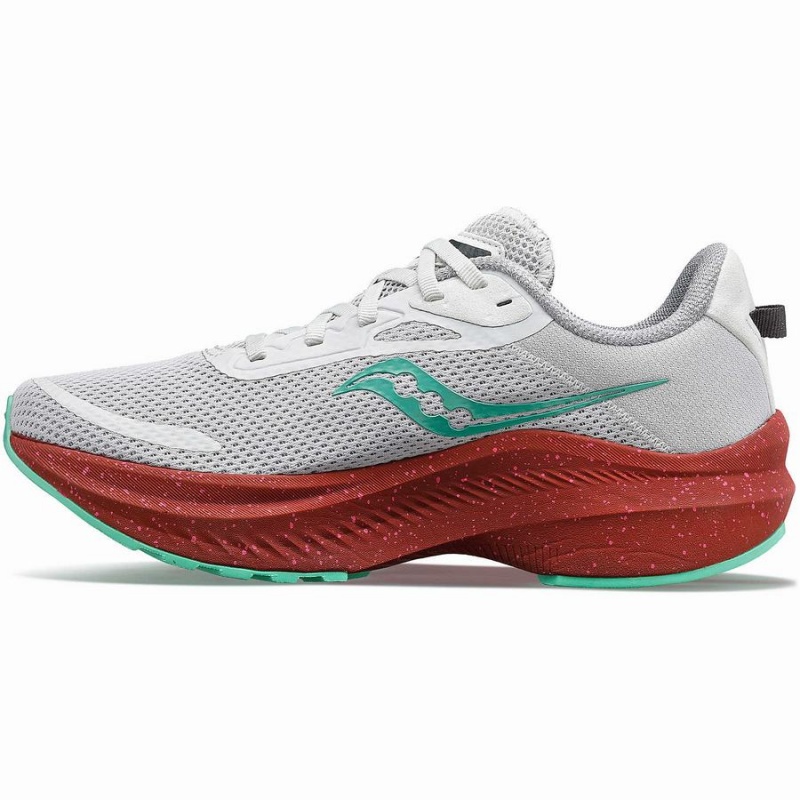 Women's Saucony Axon 3 Running Shoes White / Red | SG S26530-P36