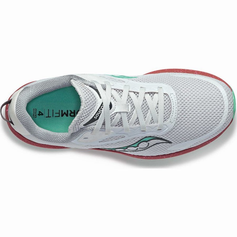 Women's Saucony Axon 3 Running Shoes White / Red | SG S26530-P36