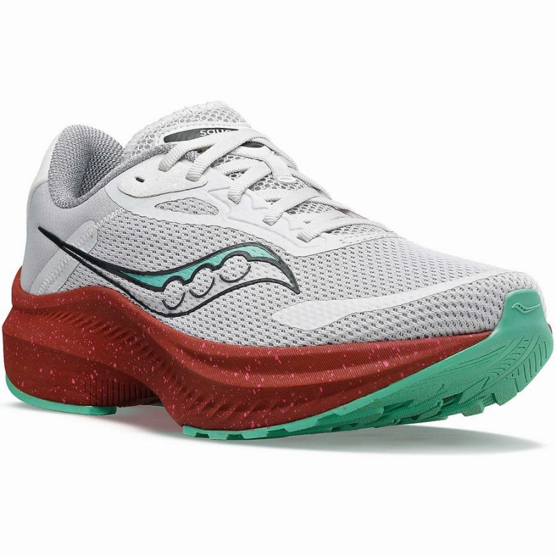 Women's Saucony Axon 3 Running Shoes White / Red | SG S26530-P36