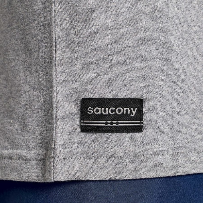 Women's Saucony Boston Rested T Shirts Grey | SG S46027-R57