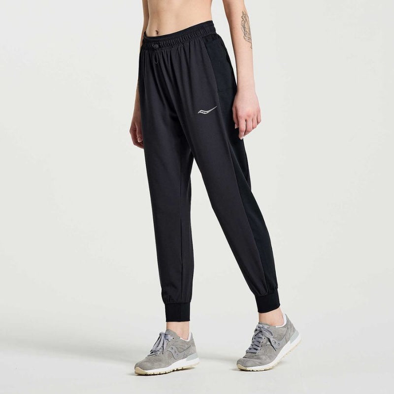 Women's Saucony Boston Woven Pants Black | SG S51698-L95