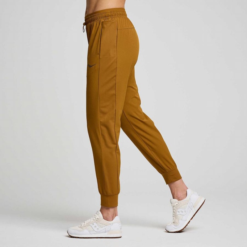 Women's Saucony Boston Woven Pants Brown | SG S34805-K40