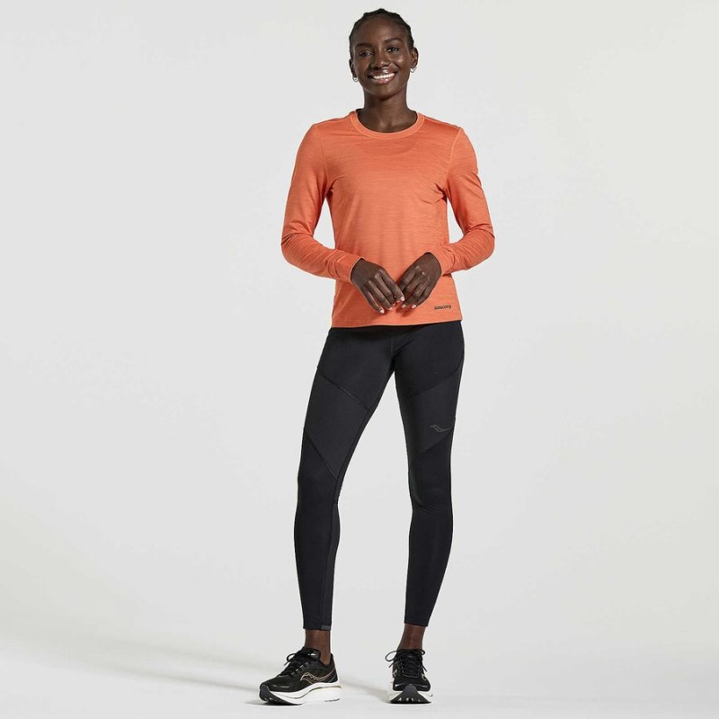 Women's Saucony Boulder Baselayer Tops Orange | SG S48175-N93