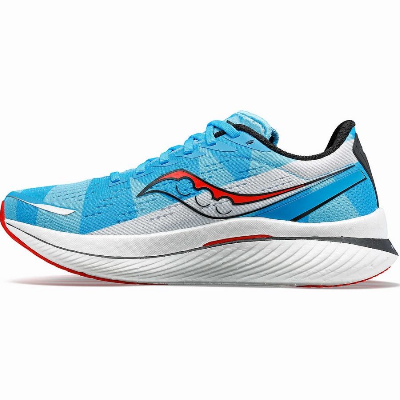 Women's Saucony Chicago Endorphin Speed 3 Running Shoes Blue / White / Red | SG S98145-Z06