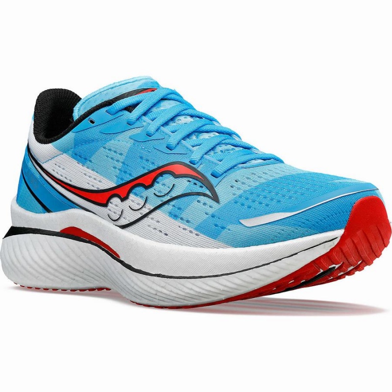 Women's Saucony Chicago Endorphin Speed 3 Running Shoes Blue / White / Red | SG S98145-Z06