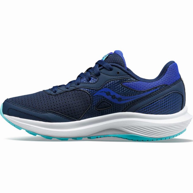 Women's Saucony Cohesion 16 Walking Shoes Navy / Turquoise | SG S62497-D05