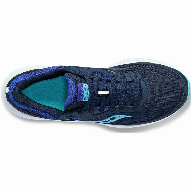 Women's Saucony Cohesion 16 Walking Shoes Navy / Turquoise | SG S62497-D05