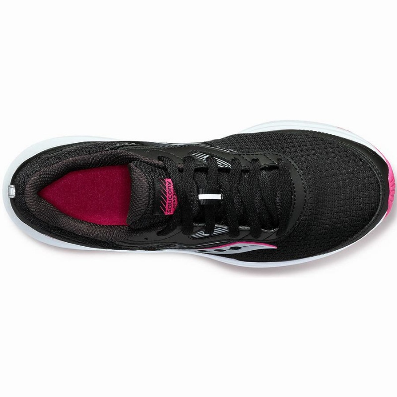 Women's Saucony Cohesion 16 Walking Shoes Black / Fuchsia | SG S79320-K56