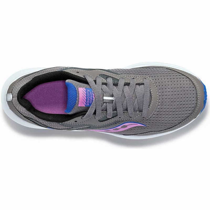 Women's Saucony Cohesion 16 Walking Shoes Grey / Purple | SG S81049-L64