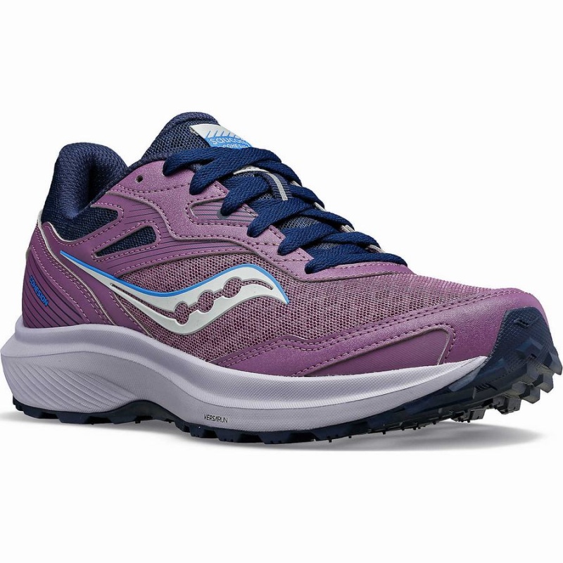 Women's Saucony Cohesion TR16 Trail Running Shoes Purple / Navy | SG S12035-X10