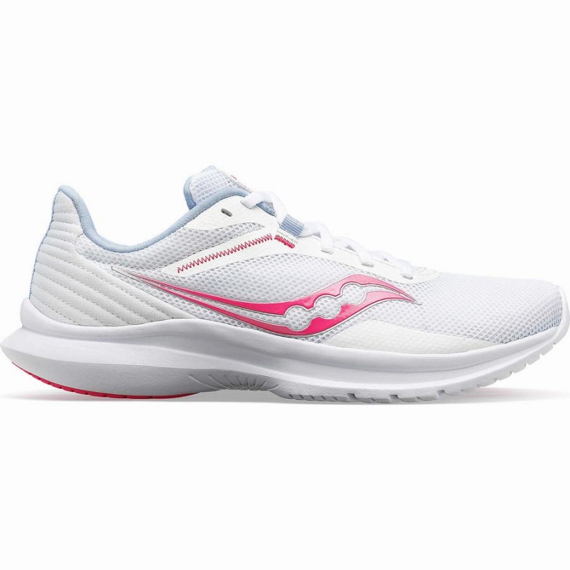 Women\'s Saucony Convergence Running Shoes White / Pink | SG S93065-D16