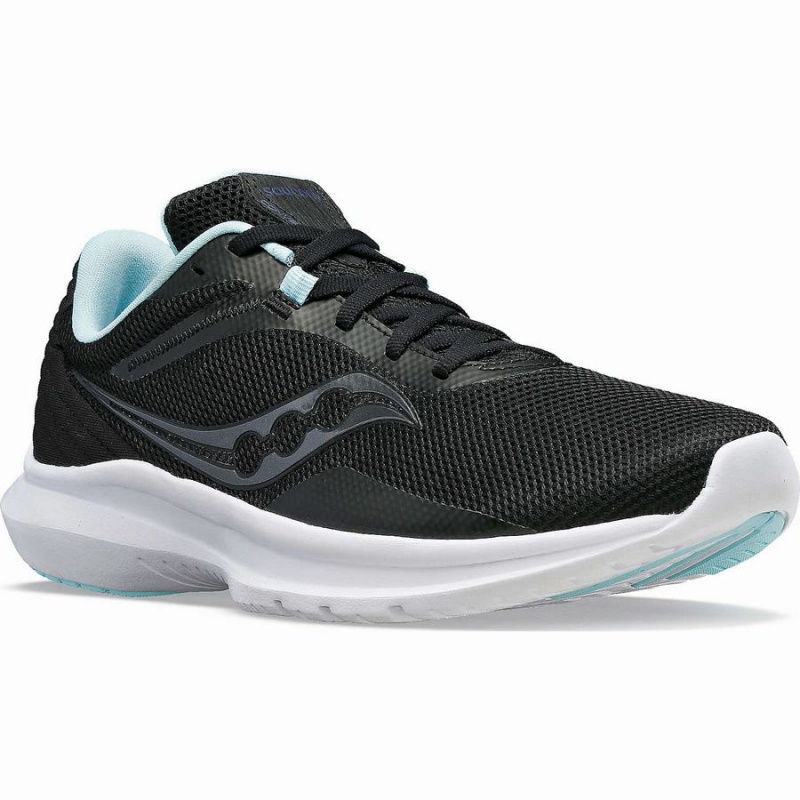 Women's Saucony Convergence Walking Shoes Black / Light Turquoise | SG S75291-L59