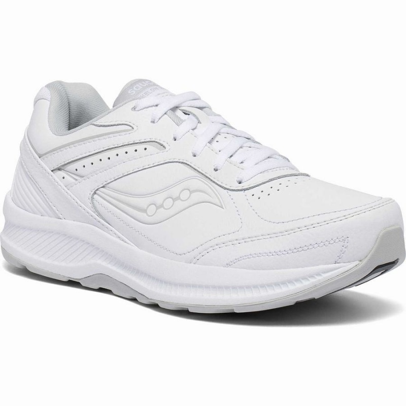 Women's Saucony Echelon Walker 3 Walking Shoes White | SG S47365-T89