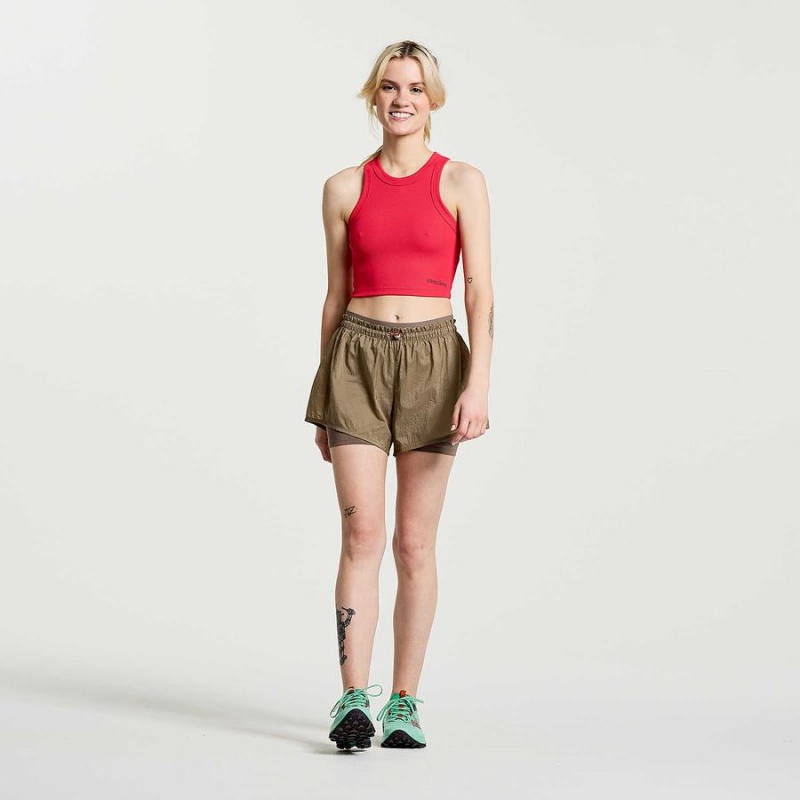 Women's Saucony Elevate Crop Tops Rose | SG S23170-D26