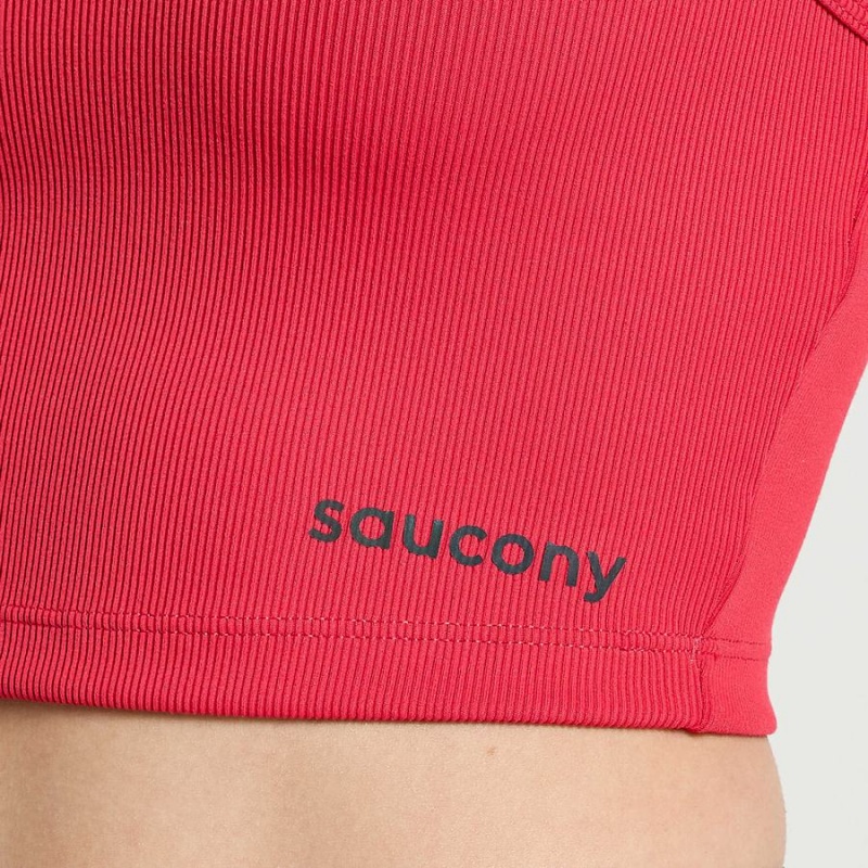 Women's Saucony Elevate Crop Tops Rose | SG S23170-D26