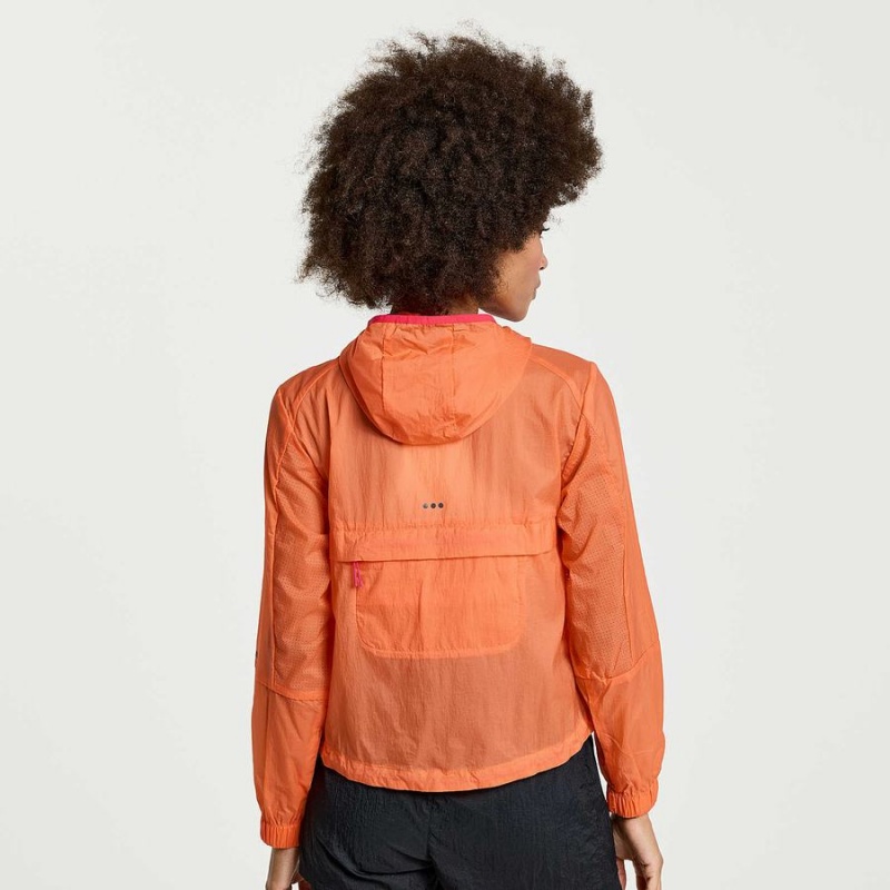 Women's Saucony Elevate Packaway Jackets Orange | SG S58304-E02