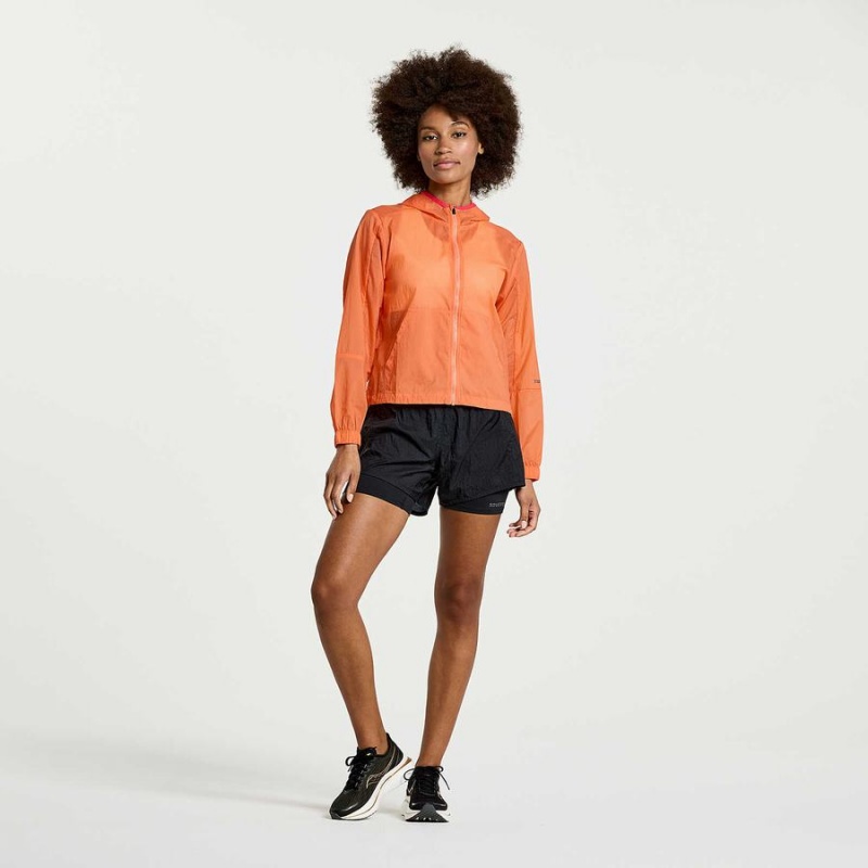 Women's Saucony Elevate Packaway Jackets Orange | SG S58304-E02