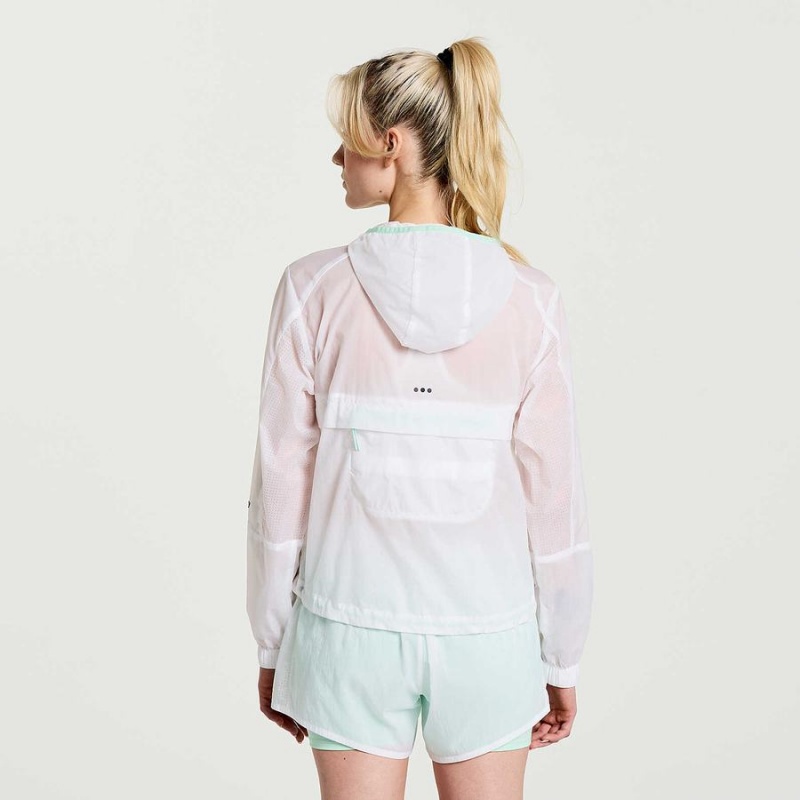 Women's Saucony Elevate Packaway Jackets White | SG S97583-Y82