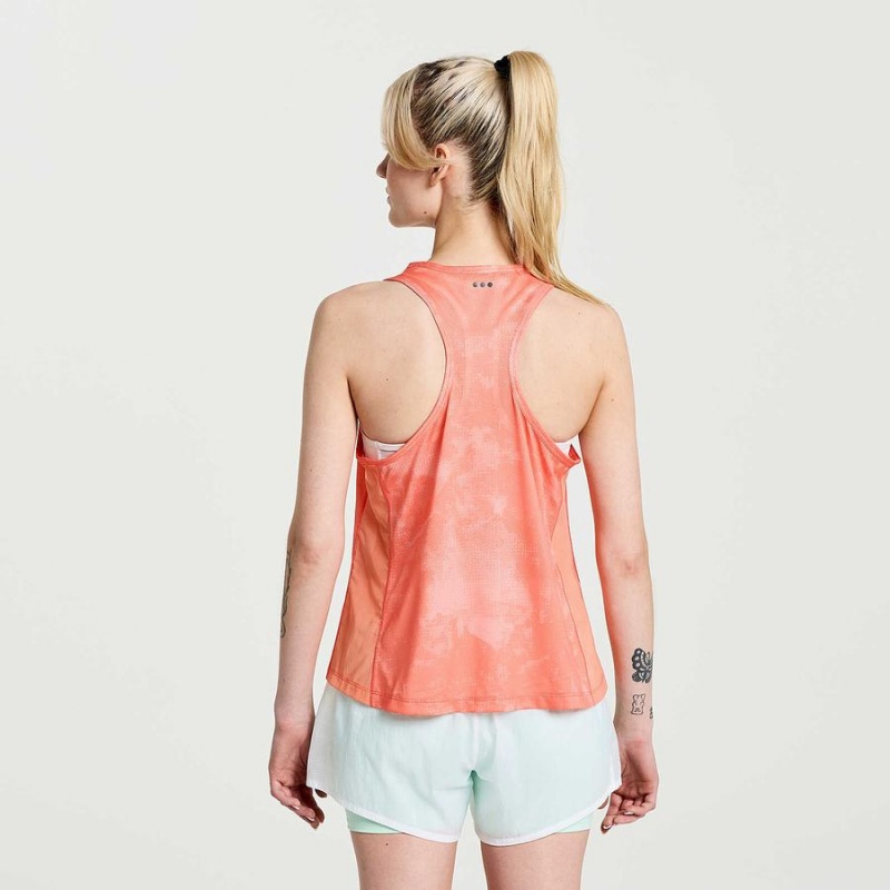 Women's Saucony Elevate Tank Top Orange | SG S96318-G82