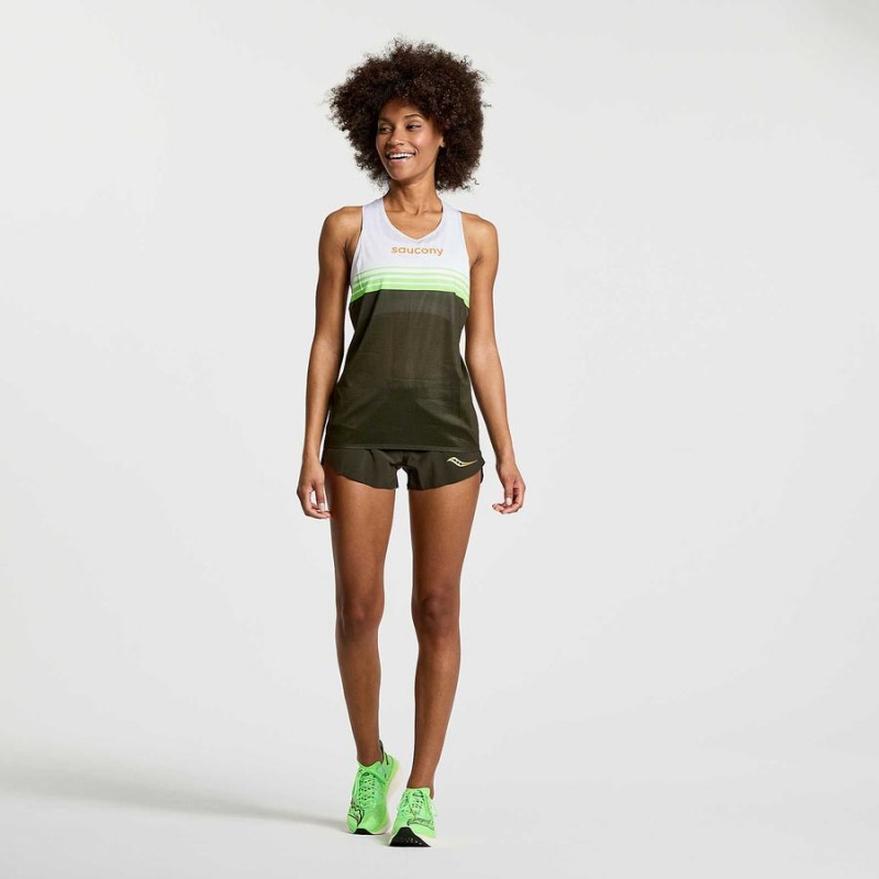 Women's Saucony Elite Singlet Tank Top Umbra | SG S39782-V37