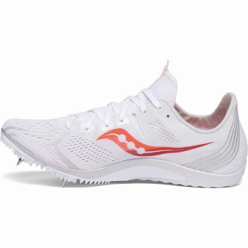 Women's Saucony Endorphin 3 Spike Track Spikes White / Red | SG S21863-L39